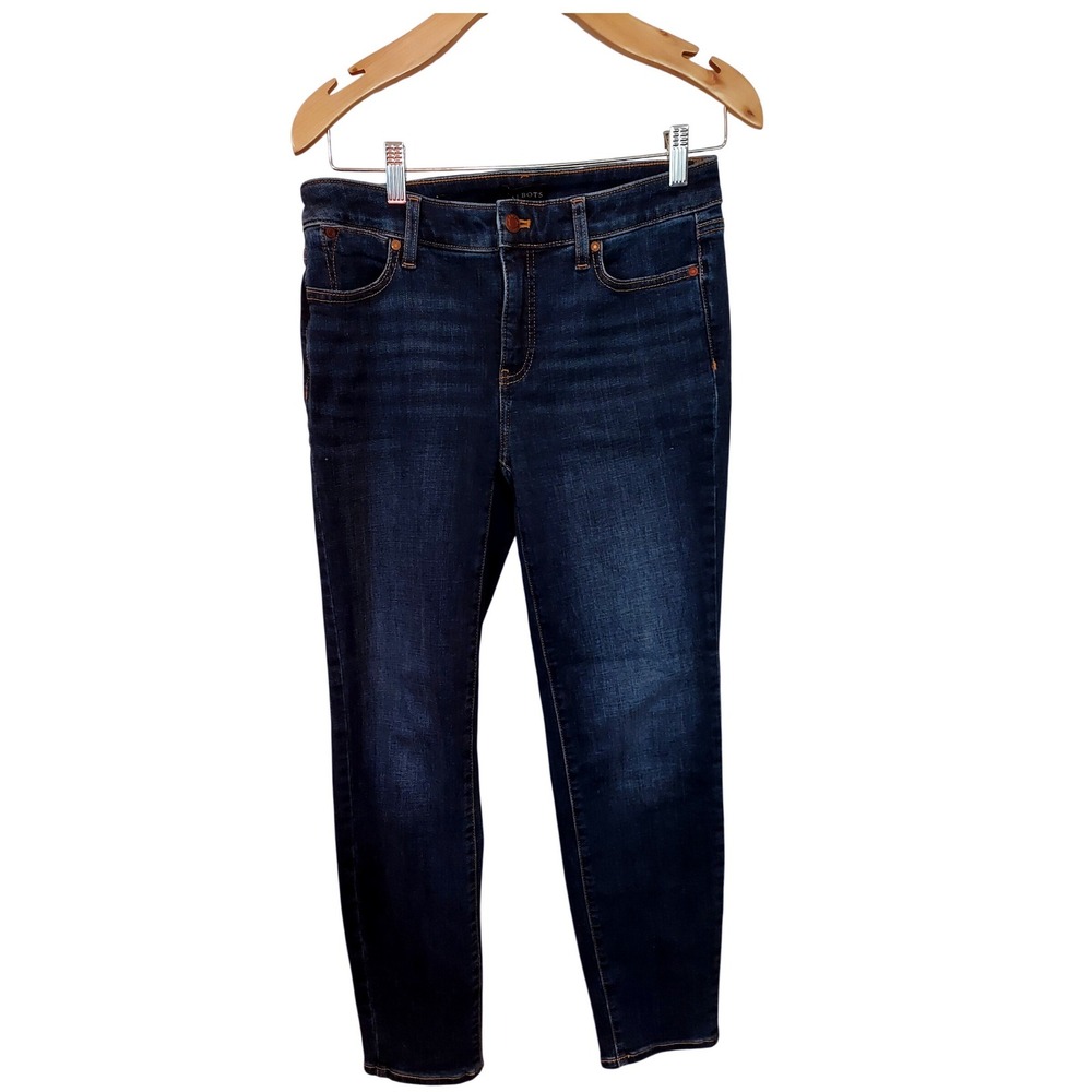 Talbots Jeans Womens Size 4 Slim Ankle Dark‎ Providence Wash Stretch Denim